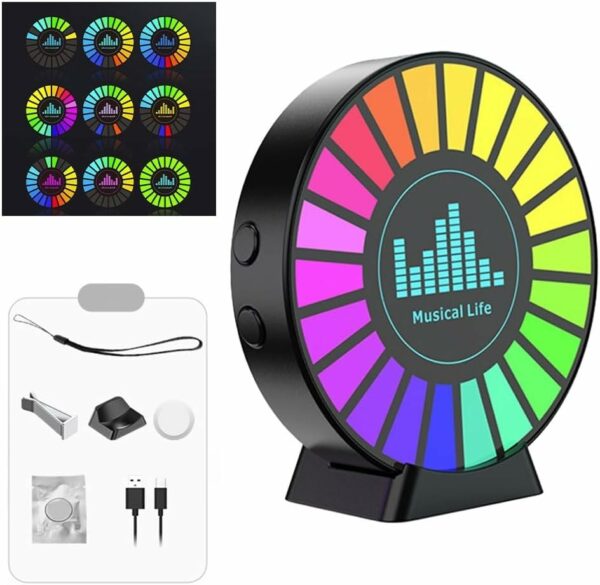⁦• فواحه RGB إضاءة USB تتفاعل مع الموسيقى متعدده الاستخدام⁩ - الصورة ⁦3⁩