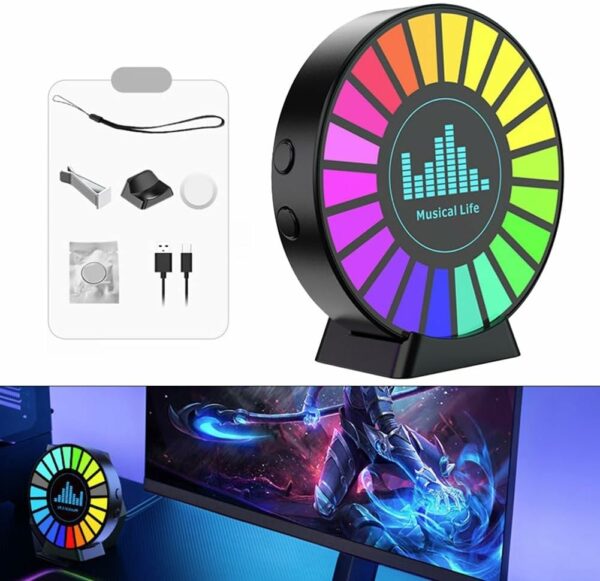 ⁦• فواحه RGB إضاءة USB تتفاعل مع الموسيقى متعدده الاستخدام⁩ - الصورة ⁦5⁩